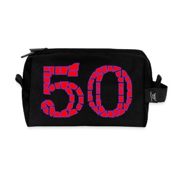 50. 50 JAHRE. 50-JÄHRIGES JUBILÄUM. 50-JÄHRIGES JUBILÄUM. - Recycelte Kulturtasche - Schwarz - Vorne