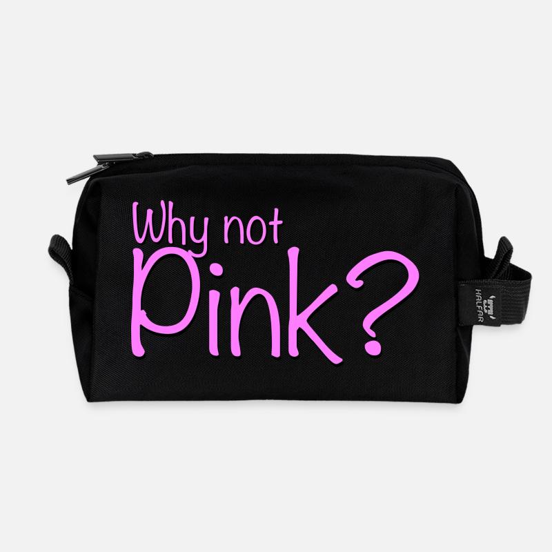 Why not pink? - Recycelte Kulturtasche - Schwarz