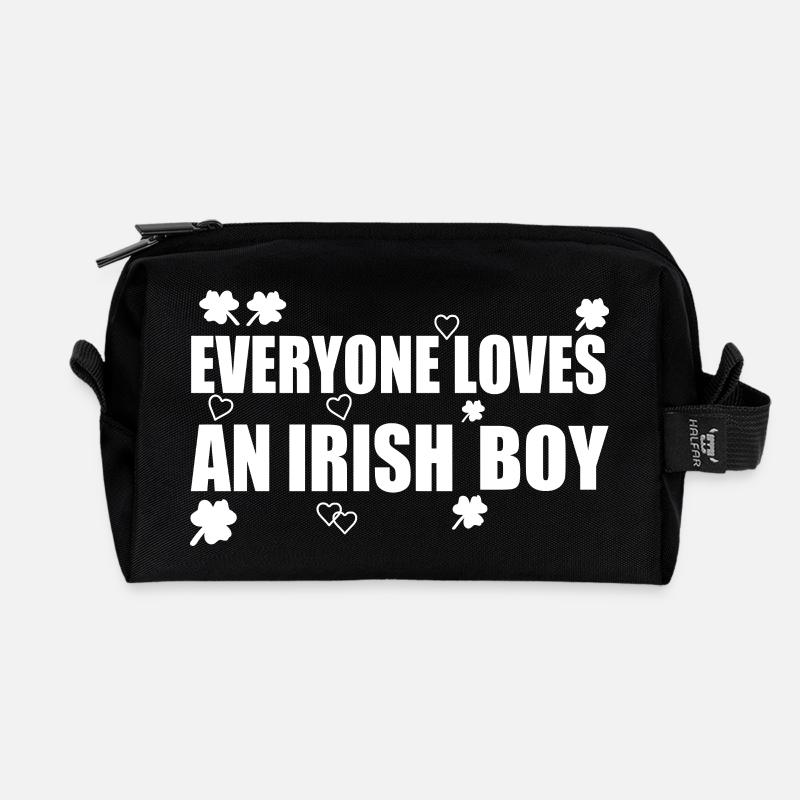 everyone loves an irish boy - Recycelte Kulturtasche - Schwarz