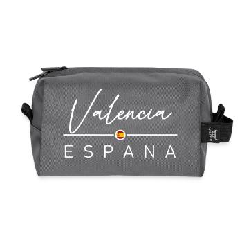 Spain - Valencia - Spain - España - Recycled Toiletry Zip Bag - anthracite - Front