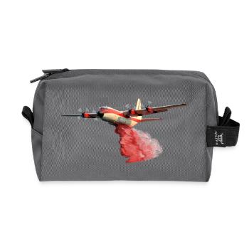 Avion de lutte contre les incendies C-130 - Trousse de toilette en tissu recyclé - anthracite - Devant