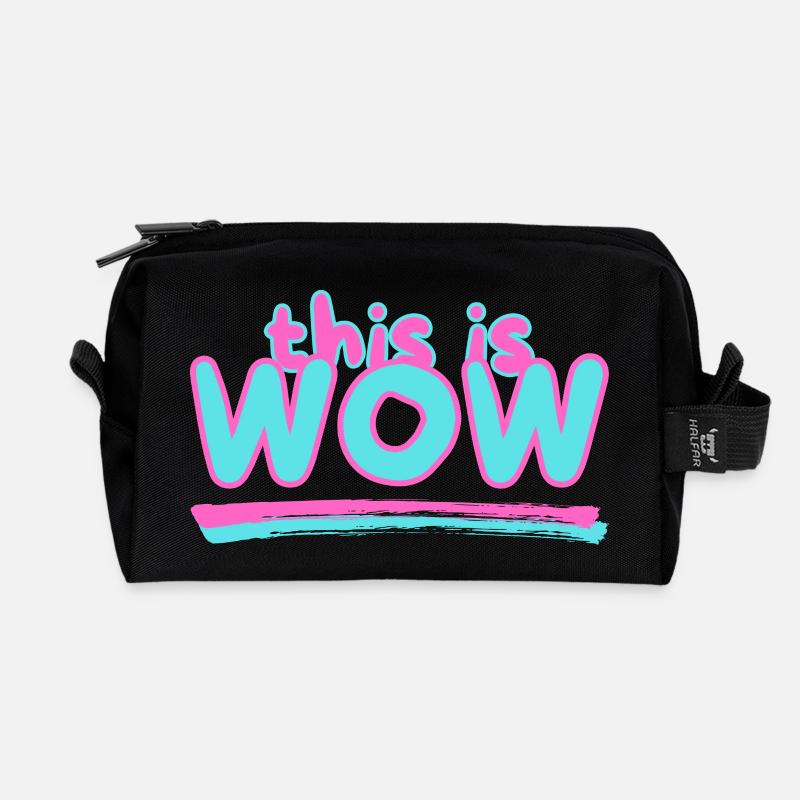 This is WOW - Recycled Toiletry Zip Bag - black