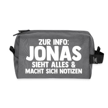 Jonas - Recycelte Kulturtasche - Anthrazit - Vorne