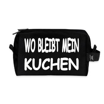Kuchen - Recycelte Kulturtasche - Schwarz - Vorne