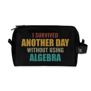 Ich habe heute überlebt, ohne Algebra zu machen - Recycelte Kulturtasche - Schwarz - Vorne
