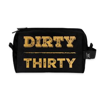Dirty Thirty 30th Birthday - Recycled Toiletry Zip Bag - black - Front