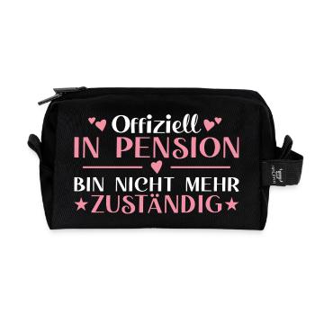 Pensionärin Nicht mehr zuständig - Pension - Recycelte Kulturtasche - Schwarz - Vorne