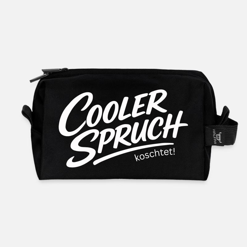 Cooler Spruch koschtet – Dialekt Ironie Design - Recycelte Kulturtasche - Schwarz