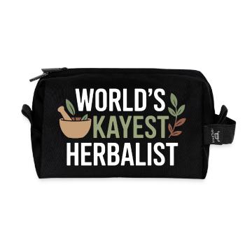 Certified Clinical Plant Medicine Expert Gear  - Recycled Toiletry Zip Bag - black - Front