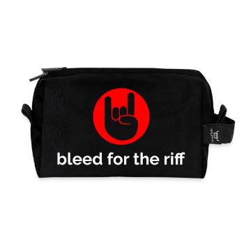 Bleed For The Riff rouge/blanc - Trousse de toilette en tissu recyclé - noir - Devant