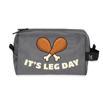 Leg Day Drumsticks Duo - Recycled Toiletry Zip Bag - anthracite - Front