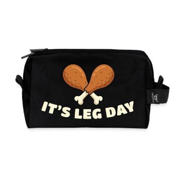 Leg Day Drumsticks Duo - Recycled Toiletry Zip Bag - black - Front