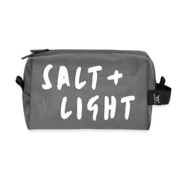 Salt + light - Recycled Toiletry Zip Bag - anthracite - Front