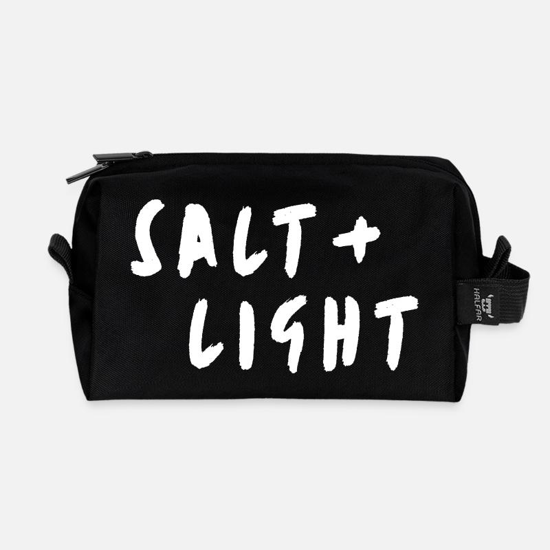 Salt + light - Recycelte Kulturtasche - Schwarz