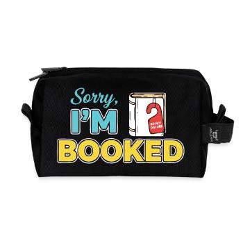 Sorry Im booked - Recycled Toiletry Zip Bag - black - Front