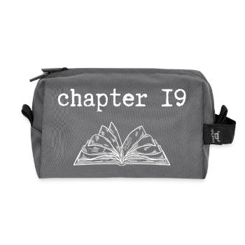 chapter 19 Birthday - Recycled Toiletry Zip Bag - anthracite - Front