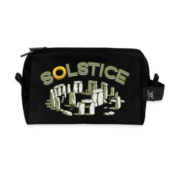 Litha Pagan Solstice d’été Midsommar - Trousse de toilette en tissu recyclé - noir - Devant