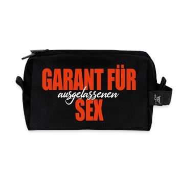 Provokatives Shirt - Garant für ausgelassenen Sex - Recycelte Kulturtasche - Schwarz - Vorne