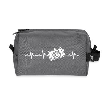 Heartbeat de la caméra avec caméra - Trousse de toilette en tissu recyclé - anthracite - Devant