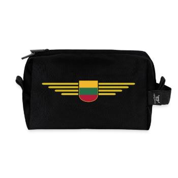 Lithuania T-Shirt – Pride and Style - Recycled Toiletry Zip Bag - black - Front
