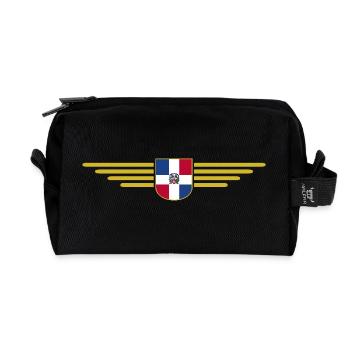 République dominicaine T-Shirt Design - Trousse de toilette en tissu recyclé - noir - Devant