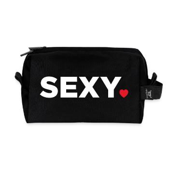 sexy - Recycelte Kulturtasche - Schwarz - Vorne