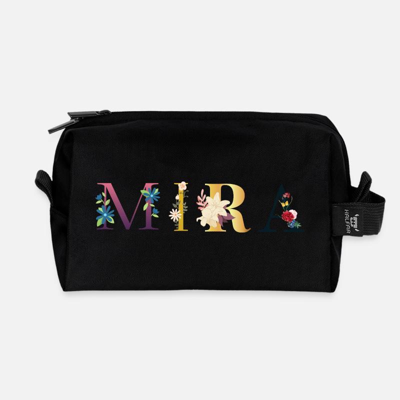 Mira - Recycled Toiletry Zip Bag - black