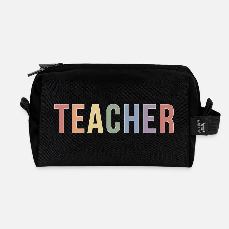 Soft-Pride-Lehrer-Typografiedesign im 90er-Jahre-Look - Recycelte Kulturtasche - Schwarz