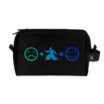 Self Defense Gift Idea for Aikido Exam - Recycled Toiletry Zip Bag - black - Front