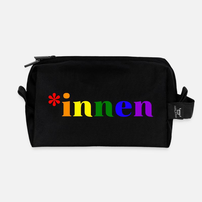 *innen Gendern - Recycelte Kulturtasche - Schwarz