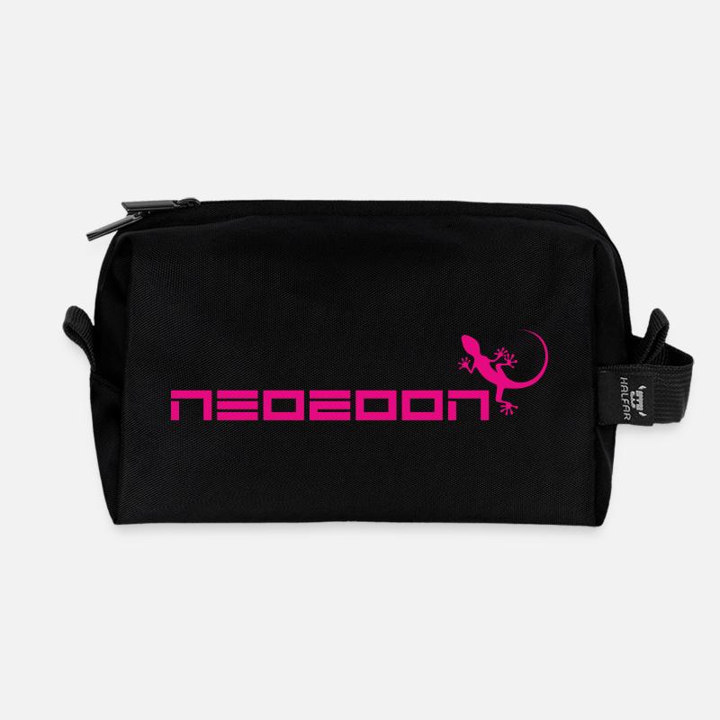 neozoon magenta - Recycelte Kulturtasche - Schwarz