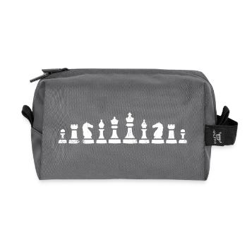 Pièces d’échecs - Trousse de toilette en tissu recyclé - anthracite - Devant