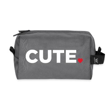 Mignon - Trousse de toilette en tissu recyclé - anthracite - Devant
