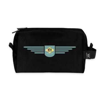 Delaware Fan T-Shirt – Coast & Charm - Recycled Toiletry Zip Bag - black - Front