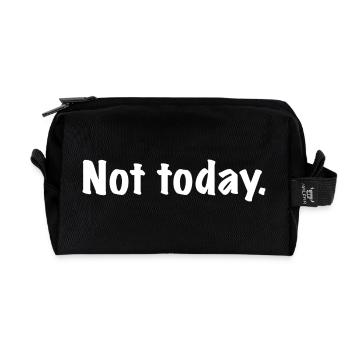 Not Today - Nicht Heute - Heute leider nicht... - Recycelte Kulturtasche - Schwarz - Vorne