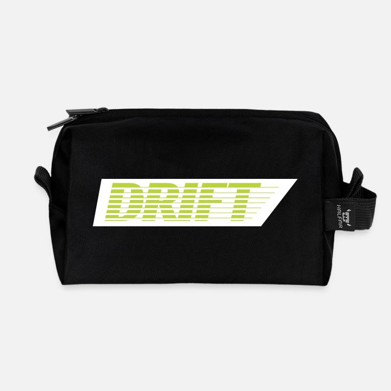 Drift Green - Recycelte Kulturtasche - Schwarz