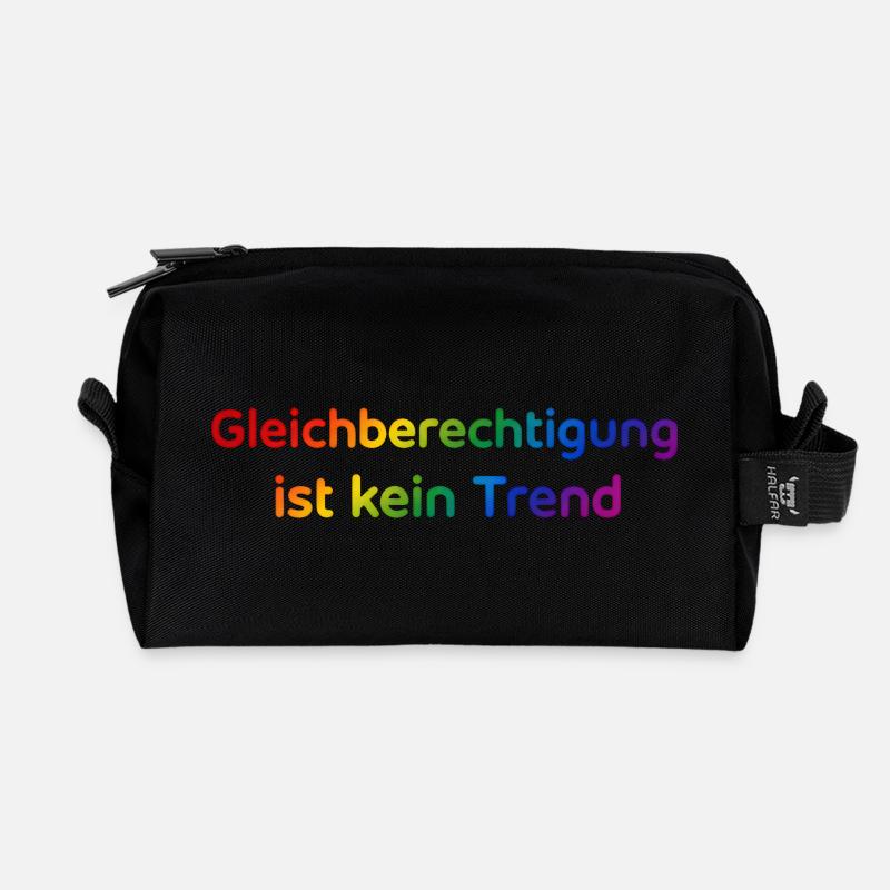 Gleichberechtigung ist kein Trend Regenbogen - Recycelte Kulturtasche - Schwarz
