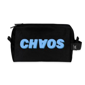 CHAOS - Recycelte Kulturtasche - Schwarz - Vorne