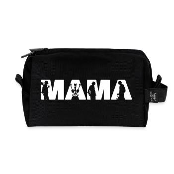 Mama Metal Detector Hobbyist Treasure Hunter - Recycled Toiletry Zip Bag - black - Front