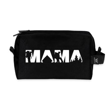 Minimalistisches Camping Abenteuer Outdoor-Leben - Recycelte Kulturtasche - Schwarz - Vorne
