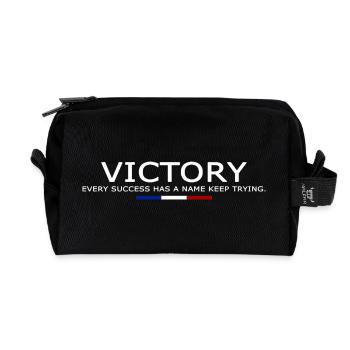 Victory EVERY SUCCESS HAS A NAME KEEP TRYING V2 - Trousse de toilette en tissu recyclé - noir - Devant