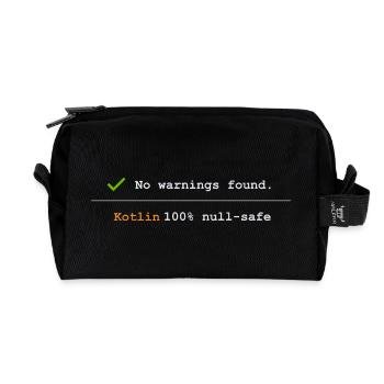 Nerd Kotlin Hoodie & Shirt, Coding Fan Mug - Recycled Toiletry Zip Bag - black - Front