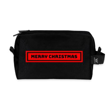 Joyeux Noël - Trousse de toilette en tissu recyclé - noir - Devant