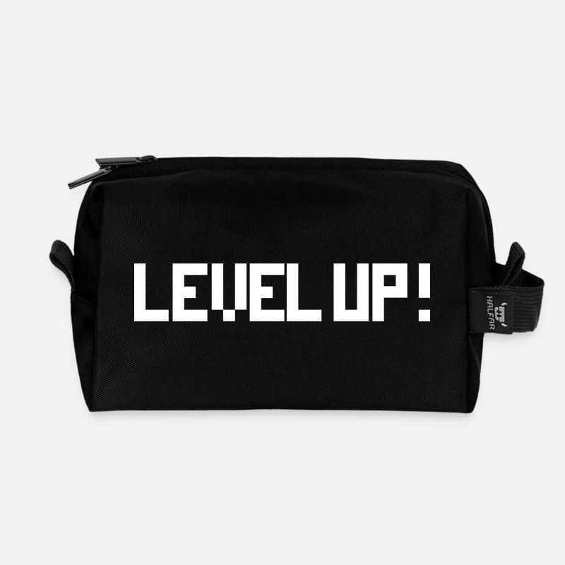 Level Up Gaming - Pixel Gamer - Recycelte Kulturtasche - Schwarz