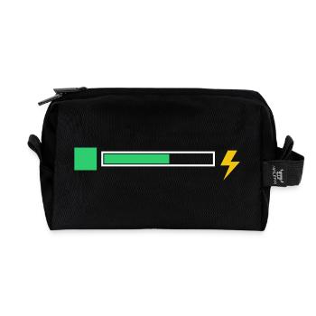 energy - Recycled Toiletry Zip Bag - black - Front