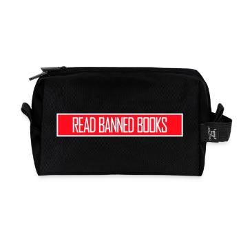 Read Banned Books Verbotene Bücher Lesen Freiheit - Recycled Toiletry Zip Bag - black - Front