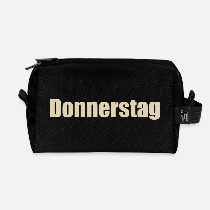 Donnerstag - Recycelte Kulturtasche - Schwarz