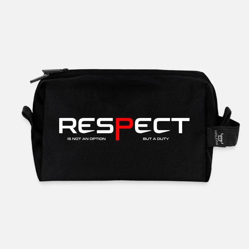 Respect - Recycelte Kulturtasche - Schwarz