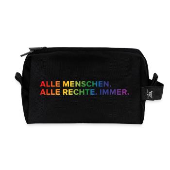 Alle Menschen. Alle Rechte. Immer. – Statement - Recycelte Kulturtasche - Schwarz - Vorne