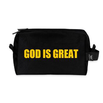 god is great - Recycelte Kulturtasche - Schwarz - Vorne